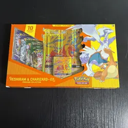 Pokemon Reshiram & Charizard GX Tag Team Premium Collection Sealed Damaged Box - Image 1