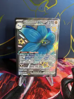 Pokemon TCG Paldean Fates Glimmora Ex Ultra Rare Full Art Shiny Holo #218/091 - Image 1