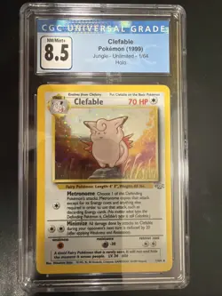 Pokemon Clefable 1999 Holo CGC 8.5 N/M-MINT+ Jungle-Unlimited-1/64 - Image 2