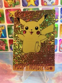 Pokemon Pikachu Vintage Pocket Monsters Vending HOLO Prism Sticker 1998 Nintendo - Image 1
