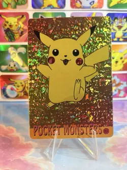 Pokemon Pikachu Vintage Pocket Monsters Vending HOLO Prism Sticker 1998 Nintendo - Image 2