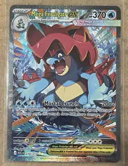 Mega Feraligatr ex 274/217 Full Art SIR Rare Pokemon Ascended Heroes IN HAND - Image 1