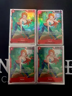 🔥 One Piece Card Game - Nami OP01-016 - R - Holo - 4x Playset - Ultra Deck 🔥 - Image 1