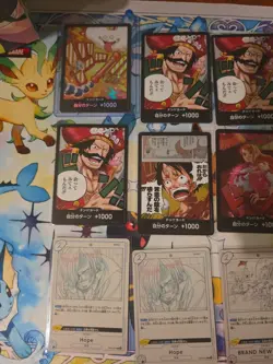 64x Japanese One Piece TCG don and SR mixed card lot assorted sets - Image 2