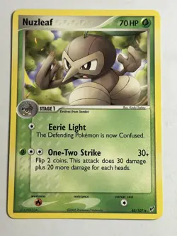 Nuzleaf Deoxys 43/107 MP-LP Pokemon Card - Image 1