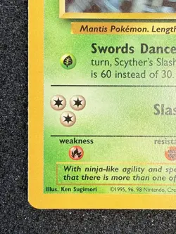 Scyther 26/64 Jungle Non-Holo Rare Pokemon Card - LP+ - Image 4