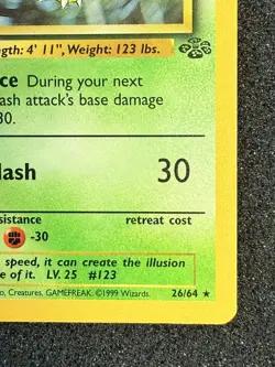 Scyther 26/64 Jungle Non-Holo Rare Pokemon Card - LP+ - Image 5
