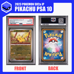 Pokemon PSA 10! Gem Mint! Pikachu Pokeball Reverse Holo Japanese SV2a 151 - Image 1