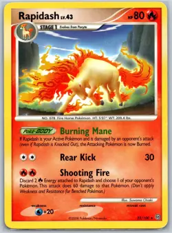 Rapidash Stormfront 22/100 MP-LP Pokemon Card - Image 1