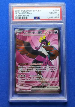 Fezandipiti ex 084/064 Ultra Rare Shrouded Fable Pokemon PSA GEM MINT 10 - Image 1