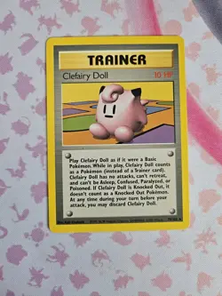 Pokemon TCG Clefairy Doll Trainer Base Set 70/102 - Image 1