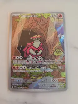 Pokemon TCG Turtonator 146/142 Stellar Crown Illustration Rare 2024 NM - Image 1