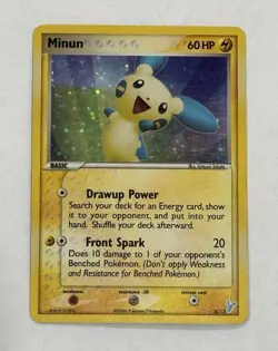 Pokemon TCG Minun 6/12 EX Trainer Kit 2: Plusle & Minun Holo | Moderately Played - Image 1