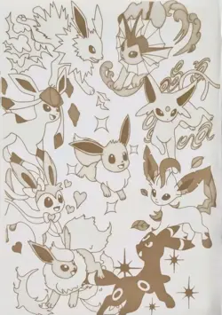 pokemon Laser Engraved 9 Pocket Eevee Binder Made To Order - Image 2