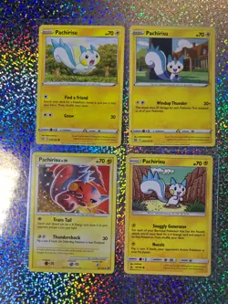 Pokemon TCG Regular Pachirisu: Majestic Dawn 43/100; Ultra Prism 49/156 - Image 1