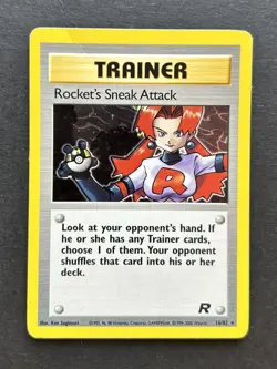 Pokemon TCG Rocket's Sneak Attack 16/82 Team Rocket Holo Rare HP - Image 1