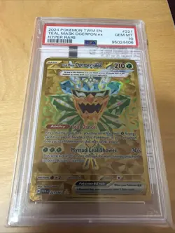 2024 Pokemon Twilight Masquerade Teal Mask Ogerpon EX #221 Hyper Rare PSA 10 - Image 1