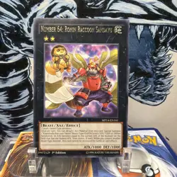 Yugioh! Number 64: Ronin Raccoon Sandayu - MP14-EN161 - Rare - 1st Ed + BONUS - Image 1