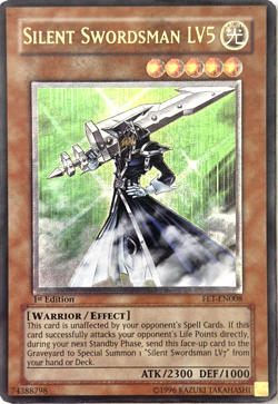 Silent Swordsman LV5 (Ultra RARE) FET-EN008 Flaming Eternity 1st Edition YuGiOh - Image 1