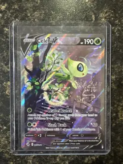 Pokemon TCG Celebi v Fusion Strike Holo Card Full Art Ultra Rare 245/264 - Image 1