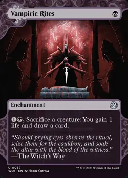 MTG VAMPIRIC RITES 0037 - WILDS OF ELDRAINE: ENCHANTING TALES BLACK ENCHANTMENT - Image 1