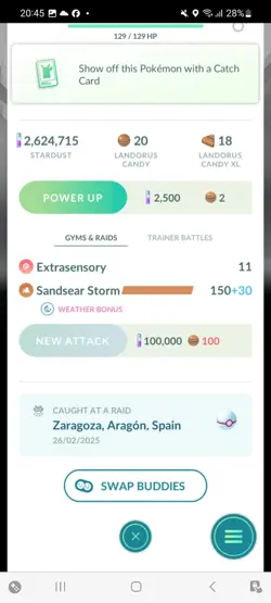 Pokemon Go Legendary Landorus ( Normal )(Background) - Image 2