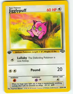 Jigglypuff - 1st Edition - 54/64 Jungle Set - Pokemon TCG - 1999 - Image 1