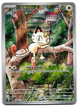 Meowth 106/094 - Phantasmal Flames Illustration Rare Pokemon TCG - LP Card - Image 1