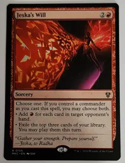 Jeska's Will MTG MKC 0156 Rare NM Mono Red cEDH Commander Staple - Image 1