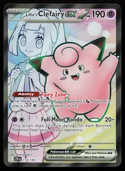 Lillie's Clefairy ex 173/159 Ultra Rare Journey Together Pokemon Card - Image 1