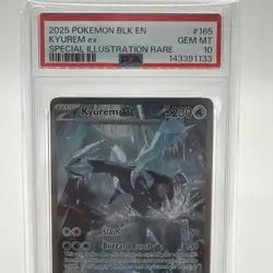 2025 POKEMON BLK EN-BLACK BOLT SPECIAL ILLUSTRATION RARE #165 KYUREM EX PSA 10 - Image 3