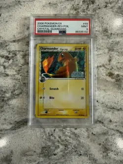 2006 POKEMON EX CRYSTAL GUARDIANS #49 CHARMANDER-REVERSE FOIL PSA 9 - Image 1