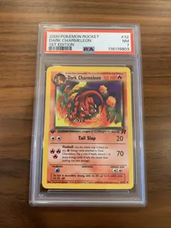 Pokemon Team Rocket DARK CHARMELEON 32/82 1st Edition PSA 7 - Image 1
