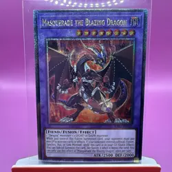 Masquerade The Blazing Dragon RA02-EN022 Quarter Century Secret Rare YuGiOh! NM - Image 1