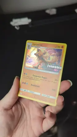 Lycanroc SM118 STAFF Pre Release Promo Forbidden Light Pokemon Card NM - Image 2