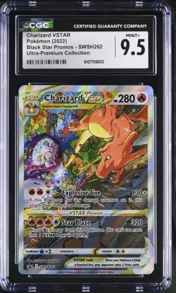 CGC 9.5 MINT+ Charizard VSTAR SWSH262 PROMO Ultra-Premium UPC Pokemon Card - Image 1