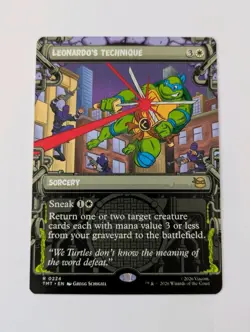 Leonardo's Technique | Borderless Showcase TMNT MTG | Near Mint - Image 1