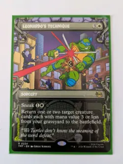 Leonardo's Technique | Borderless Showcase TMNT MTG | Near Mint - Image 2
