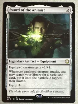 MTG / Sword of the Animist / AFC / #218 / Regular / Rare / NM - Image 1