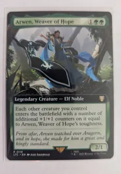 1x Arwen Weaver Of Hope Extended Art NM - Magic MTG LTC EDH Elves x1 - Image 1