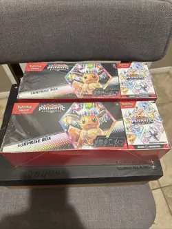 2x Pokemon Prismatic Evolutions Surprise Box And Booster Bundle Sams Club SEALED - Image 1