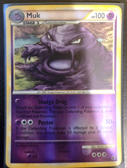 Pokemon TCG HGSS Undaunted Muk Reverse Rare 31/90 LP/NM Condition - Image 1
