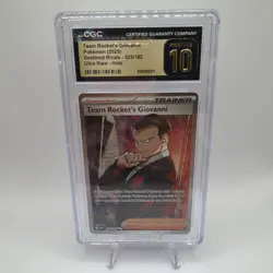 Team Rocket's Giovanni 225/182 Destined Rivals Ultra Rare Holo CGC 10 Pokemon - Image 1