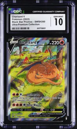 CGC 10 GEM MINT Charizard V SWSH260 Black Star PROMO Ultra Premium UPC Pokemon - Image 1