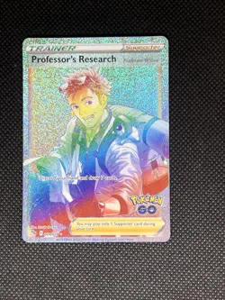 Pokemon Professor's Research Secret Rare Full Art Holo 084/078 Pokemon GO HP - Image 1