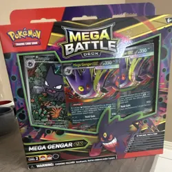 Pokemon Mega Battle Deck Mega Gengar ex Sealed Deck Foil Playmat Coin 2023 - Image 1