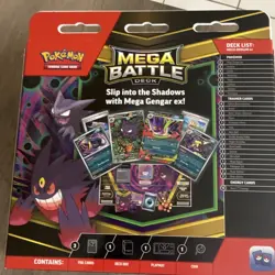 Pokemon Mega Battle Deck Mega Gengar ex Sealed Deck Foil Playmat Coin 2023 - Image 2