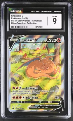 CGC 9 MINT Charizard V SWSH260 Black Star PROMO Ultra Premium UPC Pokemon - Image 1