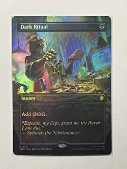 Dark Ritual 131 PROMO BORDERLESS FOIL TMNT Pizza Box Commander MTG NM Card Rare - Image 1