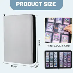 Lictin 9-Pocket Trading Card Binder 504 Cards Album Zipper PU Leather Case - Image 3